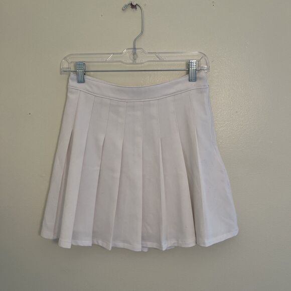 HOLLISTER High Waisted Pleated Mini Tennis Skirt, White- Size Small - Picture 1 of 7